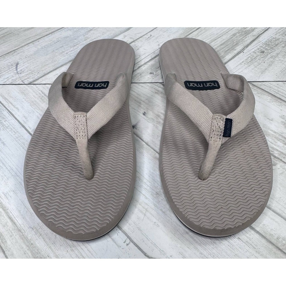 Hari Mari Dunes Flip Flop Sandals‎ Women's Size 7 Cloud Beige Slip On Coastal